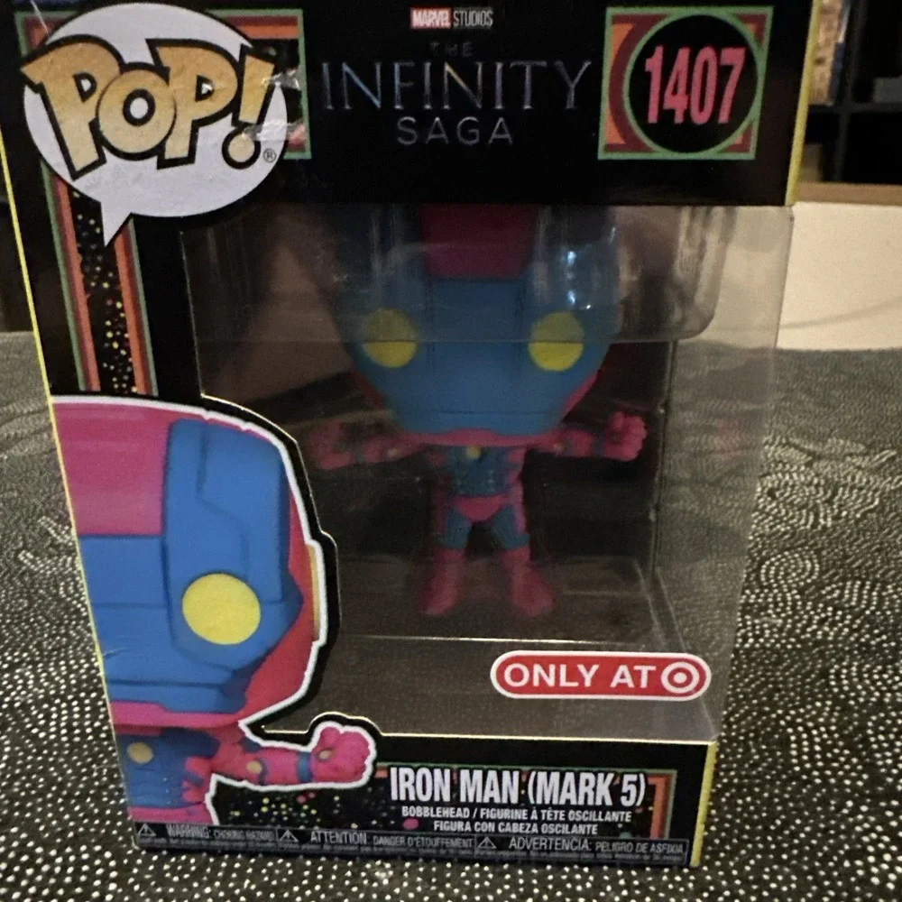 Funko Pop! Iron Man (Mark 5) #1407 Black Light Marvel Infinity Saga - Target NEW